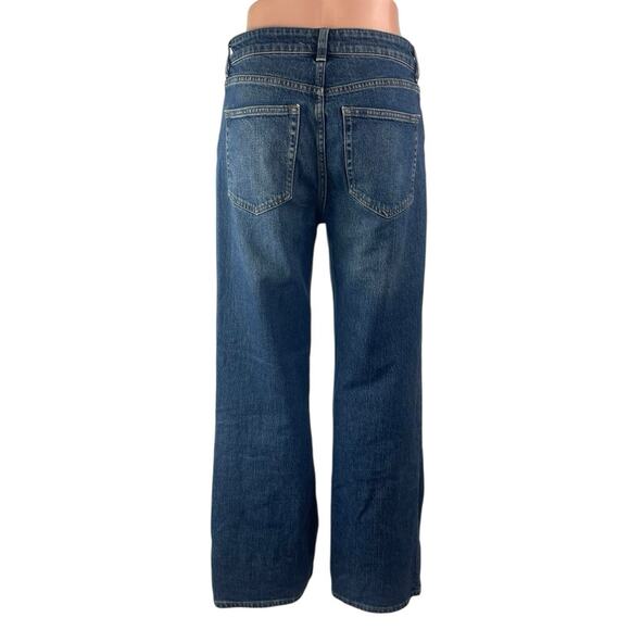 H&M Women's Blue High Waisted Y2k Medium Wash Wide Leg Baggy Denim Jeans Size 6 - Picture 2 of 5